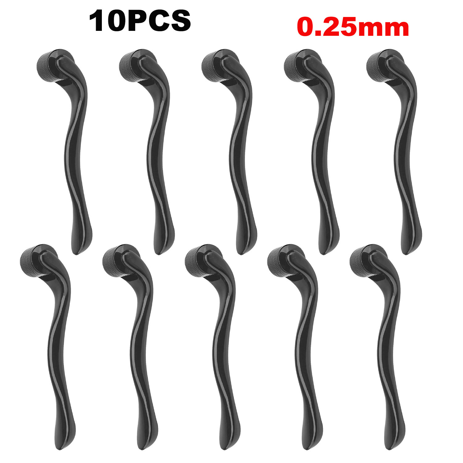 Derma Roller 0.25 - 2/5/10PCS Wholesale Full Black 540 Needles