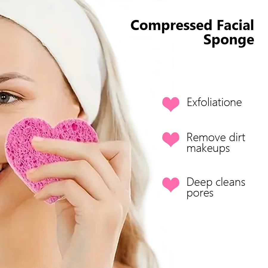 5Pcs Cellulose Face Sponges Co - Spa And Wellness 评论和价格