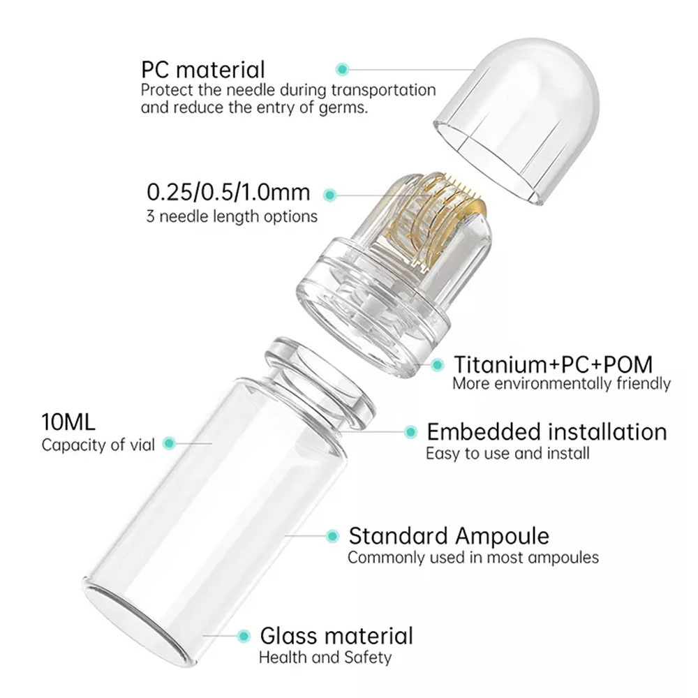1PCS 64Pins Titanium Micro Nee - Derma Roller 0.25 评论和价格