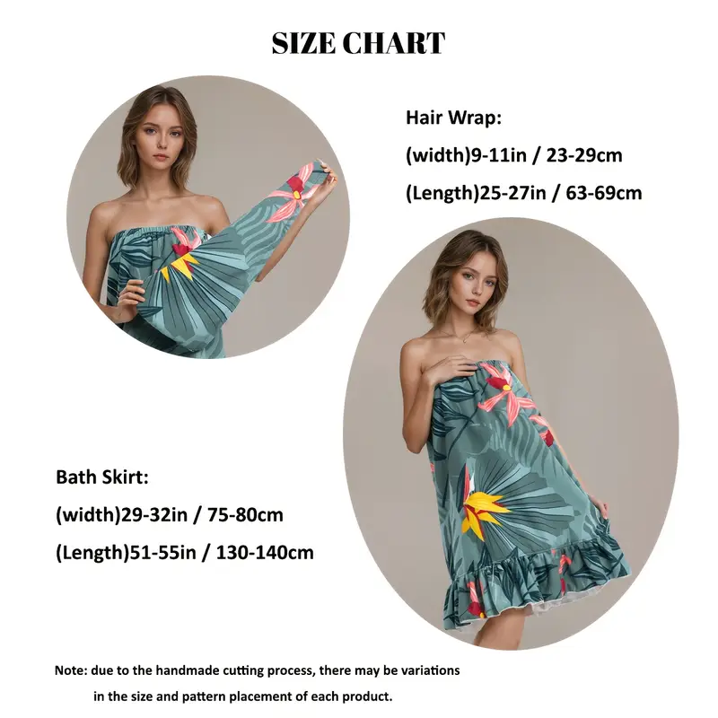 Women'S Tropical Floral Microf - Spa And Wellness 评论和价格
