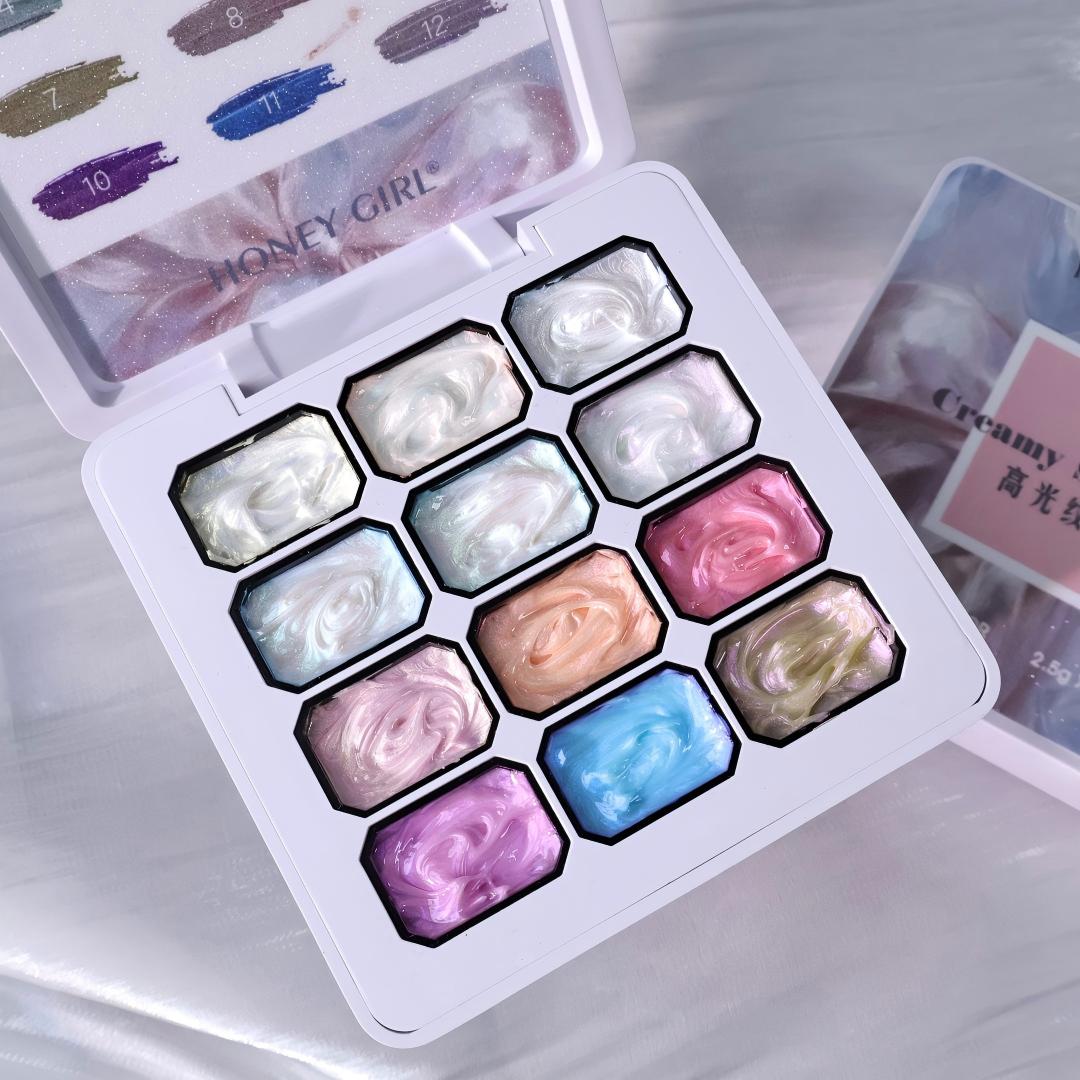 12-Grid Dreamy Texture Gel Nai - Waxing Kit Home 评论和价格